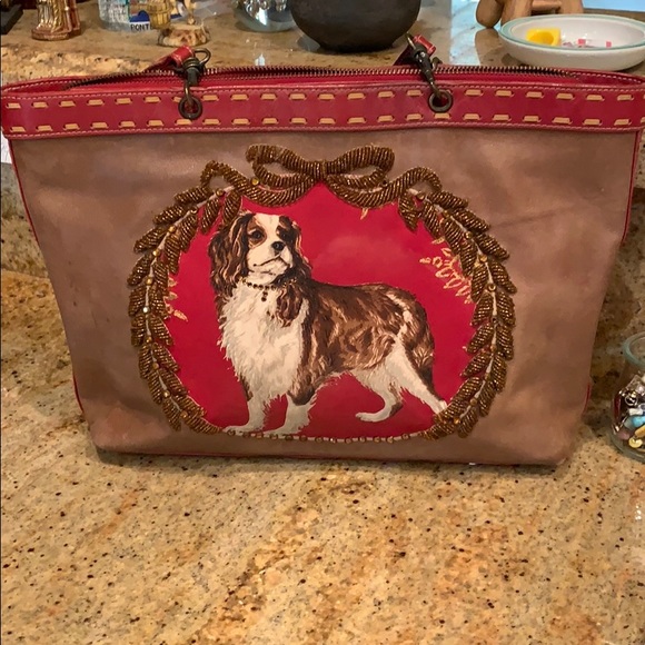 Isabella Fiore Handbags - Rare Isabella Fiore Cavalier King Charles Spaniel